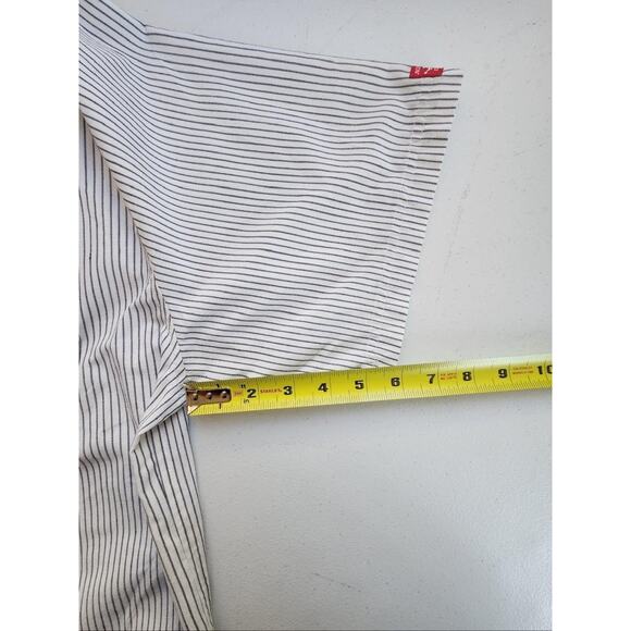 JNCO Shirt Mens Large White Stripe Short Sleeve Button Front Y2K 90s Streetwear - Picture 13 of 16